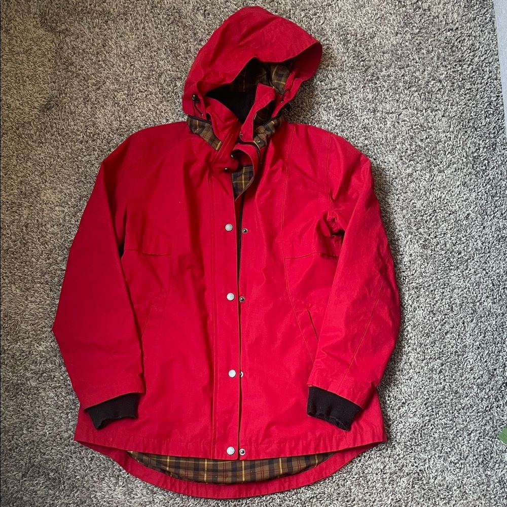 Pendleton Red Jacket with Plaid Detail